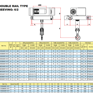 Double rail hoist 6/2